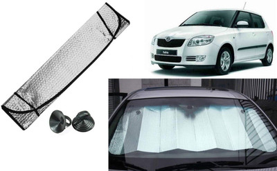 Auto Kite Dashboard, Rear Window Sun Shade For Skoda Fabia(Silver, Black)