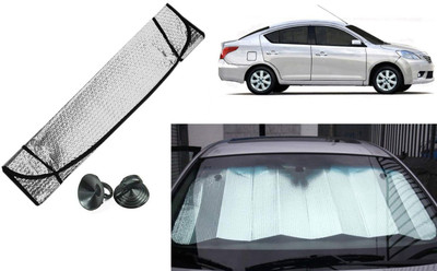 Auto Kite Dashboard, Rear Window Sun Shade For Nissan Sunny(Silver, Black)