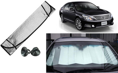 Auto Kite Dashboard, Rear Window Sun Shade For Nissan Teana(Silver, Black)