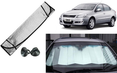 Auto Kite Dashboard, Rear Window Sun Shade For GM Cielo(Silver, Black)