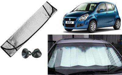 Auto Kite Dashboard, Rear Window Sun Shade For Maruti Suzuki Ritz(Silver, Black)