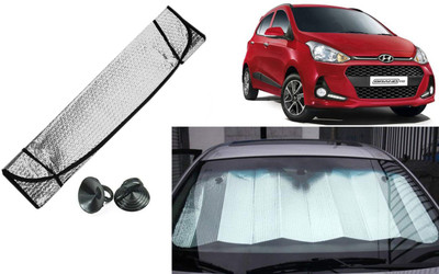 Auto Kite Dashboard, Rear Window Sun Shade For Hyundai Grand i10(Silver, Black)