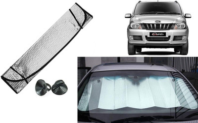 Auto Kite Dashboard, Rear Window Sun Shade For Mahindra Quanto(Silver, Black)