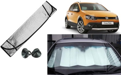 Auto Kite Dashboard, Rear Window Sun Shade For Volkswagen Polo Cross(Silver, Black)