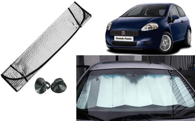 Auto Kite Dashboard, Rear Window Sun Shade For Fiat Grand Punto(Silver, Black)