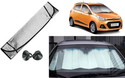 Auto Kite Dashboard, Rear Window Sun Shade For Hyundai Grand i10(Silver, Black)