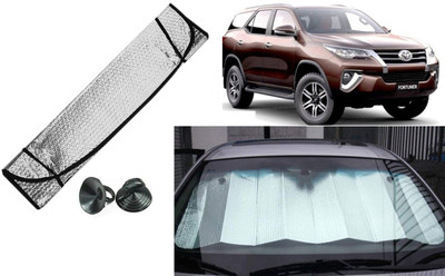 Auto Kite Dashboard, Rear Window Sun Shade For Toyota New Fortuner(Silver, Black)