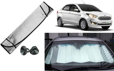 Auto Kite Dashboard, Rear Window Sun Shade For Ford Aspire(Silver, Black)