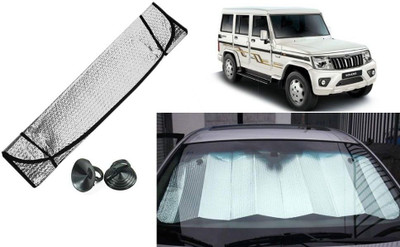Auto Kite Dashboard, Rear Window Sun Shade For Mahindra Bolero(Silver, Black)