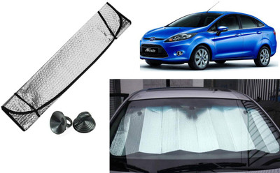 Auto Kite Dashboard, Rear Window Sun Shade For Ford Fiesta Old(Silver, Black)