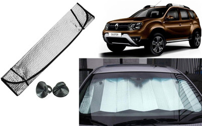 Auto Kite Dashboard, Rear Window Sun Shade For Renault Duster(Silver, Black)