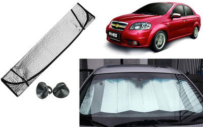 Auto Kite Dashboard, Rear Window Sun Shade For Chevrolet Aveo(Silver, Black)