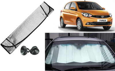 Auto Kite Dashboard, Rear Window Sun Shade For Tata Tiago(Silver, Black)
