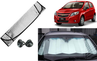 Auto Kite Dashboard, Rear Window Sun Shade For Chevrolet Sail Hatchback(Silver, Black)