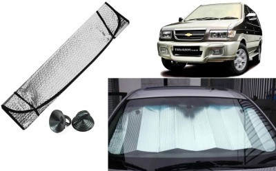 Auto Kite Dashboard, Rear Window Sun Shade For Chevrolet Tavera(Silver, Black)