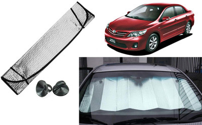 Auto Kite Dashboard, Rear Window Sun Shade For Toyota Altis(Silver, Black)