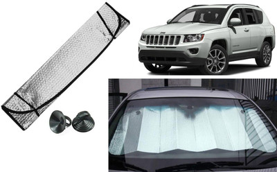 Auto Kite Dashboard, Rear Window Sun Shade For Jeep Compass(Silver, Black)