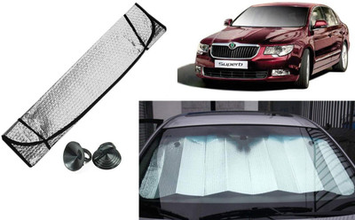 Auto Kite Dashboard, Rear Window Sun Shade For Skoda Superb(Silver, Black)
