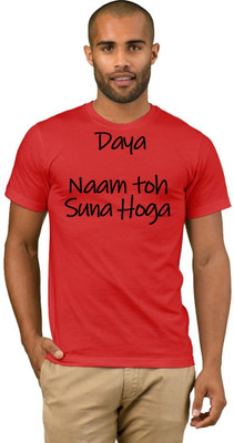 GNS Printed, Conversational Men Round Neck Red T-Shirt