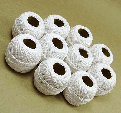 Tatting White Thread(130 m Pack of10)