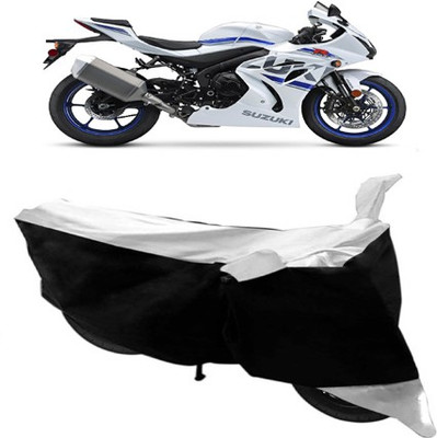 Shree ji traders Two Wheeler Cover for Suzuki(GSX, White, Black)