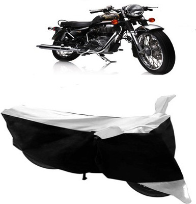 Shree ji traders Two Wheeler Cover for Royal Enfield(Electra Delux, Black, White)