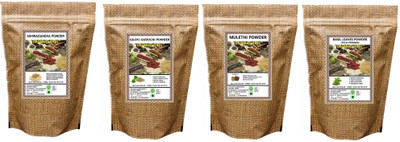 ORGANIC HERBS ASHWAGANDHA | GILOY | MULETHI | TULSI POWDER -FOR STRONG IMMUNITY POWER(4 x 25 g)
