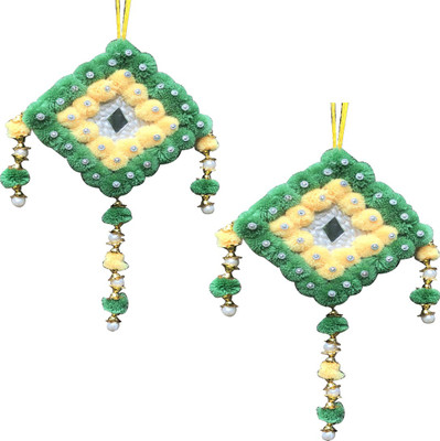 DULI Handmade Dream Catchers Wall Hanging for Home Decor, Garden, Balcony Decor Wool Dream Catcher(12 inch, Yellow, Green)