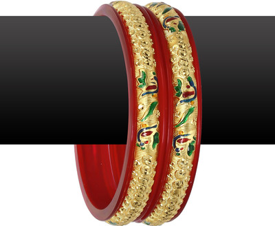 Barrfy Collections Plastic Gold-plated Bangle Set(Pack of 2)