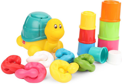 FUNSKOOL Giggles Pull Stack N Link Toy Set - Multicolour Party & Fun Board Game