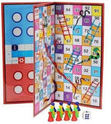 JMD Creation New Folding Ludo & Snake ladder Laminated Board Game Accessories