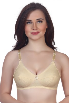 V Star Women Full Coverage Non Padded Bra(Beige)