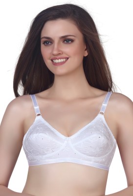 V Star IMAGE Women Full Coverage Non Padded Bra(White)