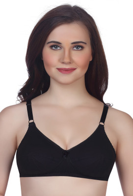 V Star Women Full Coverage Non Padded Bra(Black)