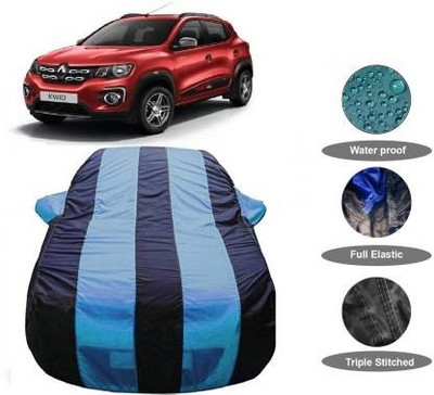 TWONE Car Cover For Renault Kwid (With Mirror Pockets)(Blue)