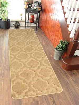 Saral Home Beige Cotton Runner(2 ft,  X 6 ft, Rectangle)