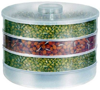 Khanak Impex Plastic Sprout Maker  - 1 L(White)