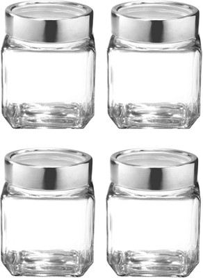 Skylo zone Glass Bread Container  - 580 ml(Pack of 4, Clear)