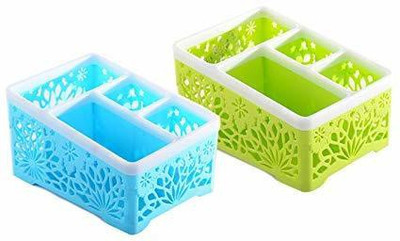 CLOUDTAIL CHOICE 4 Compartments Plastic Storage Basket(Multicolor)