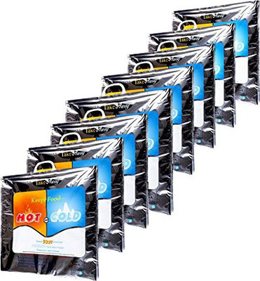 TakeAway Hot and Cold Bag for Food Storage-Reusable Thermal Bags- Large (3 Layer Protection Size - 55 x 52 cm ) Aluminium Foil(Pack of 8, 0.3 m)