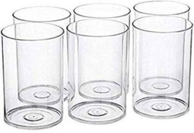 Flipkart SmartBuy (Pack of 6) Long Glass Set of 6 Water Glass / Juice Glass / Drinking Glass Set  (300 ml, Plastic)