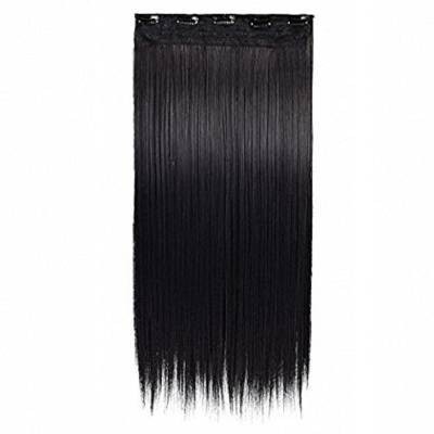 HEROSHIV INDIA 24 Inch 5 Clip Based Dark Black Extension For Girls and Women  Extension Hair Extension