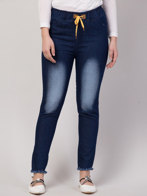 Coutume Collections Jogger Fit Women Blue Jeans