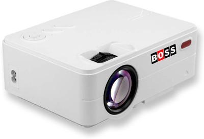 BOSS S12 Latest Year 2021 FHD 3D Projector | 3100 Lumens upto 200'' Display with Native 1920X1080P (FHD) Resolution | Keystone Correction, HiFi Digital Speakers | 1 Year Warranty | (S12) (3000 lm / FULL HD / Remote Controller) Portable Projector With Free 84 INCHES Portable Screen (3100 lm / Remote
