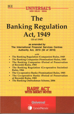 Banking Regulation Act,1949(Paperback, Editorial Board of Universal Law Publishing)