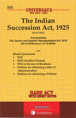 Indian Succession Act,1925(Paperback, Editorial Board of Universal Law Publishing)