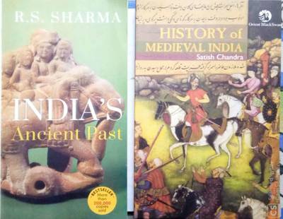 Satish Chandra (History Of Medieval India And RS SHARMA Ancient Past Of India, English Medium, PaperBack