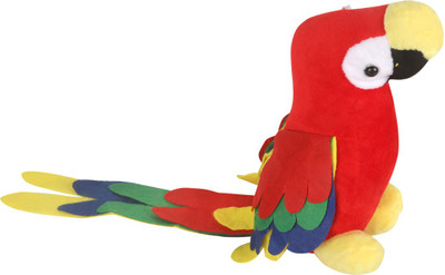 Danr colorful parrot stuffed Soft toys for kids (5181 PARROT RED)  - 40 cm(Red)