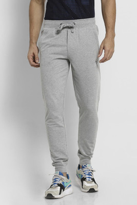 VAN HEUSEN Athleisure Men Grey Solid Smart Tech Easy Stain Release Joggers Solid Men Grey Track Pants