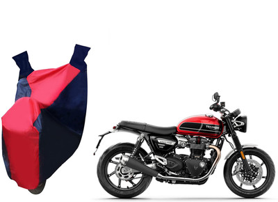 Auto Haute Waterproof Two Wheeler Cover for Triumph(Twin, Red, Blue)